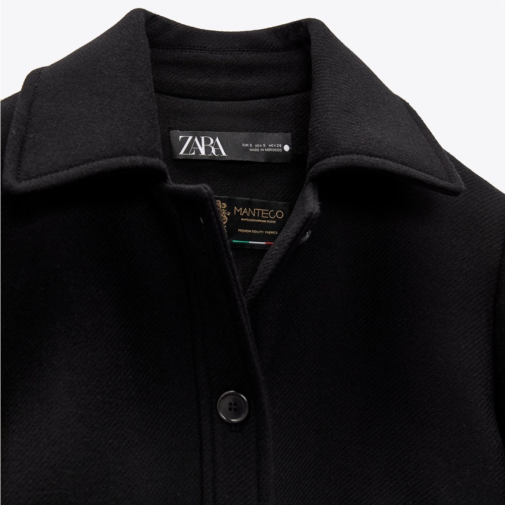 Zara Black Trench Coat - Picture 2 of 11